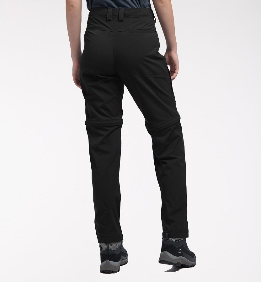 Haglöfs Womens Lite Zip Off Hiking Pants Black New Zealand 75603JBMU